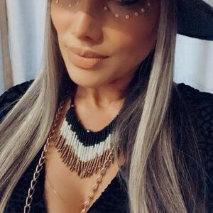 Boho Beaded Fringe Choker Necklace | Festival Western Statement